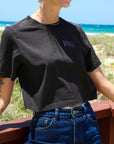 JAYD Cropped Tee - Charcoal