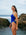 Athlete Molly wearing the JAYD Swimwear Zambia one piece in cobalt with contrasting Mykonos blue shoulder straps and hip cut-outs.